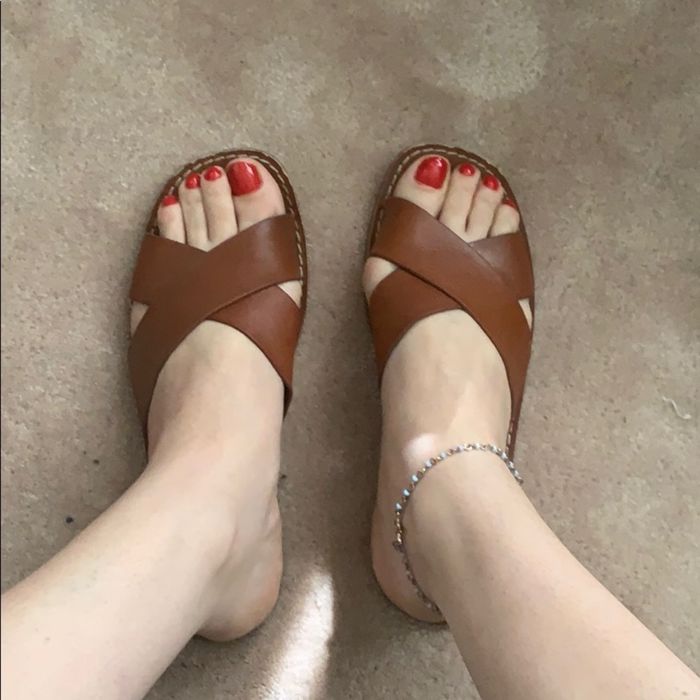 GAP cross strap slide sandals